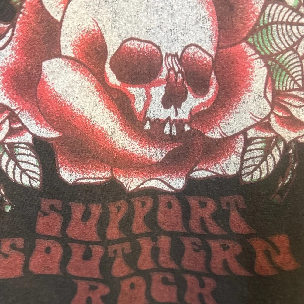 Lynyrd Skynyrd Graphic Long Sleeve Shirt upcycled band flannel oversized large - Picture 3 of 6